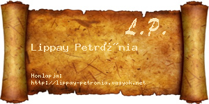 Lippay Petrónia névjegykártya